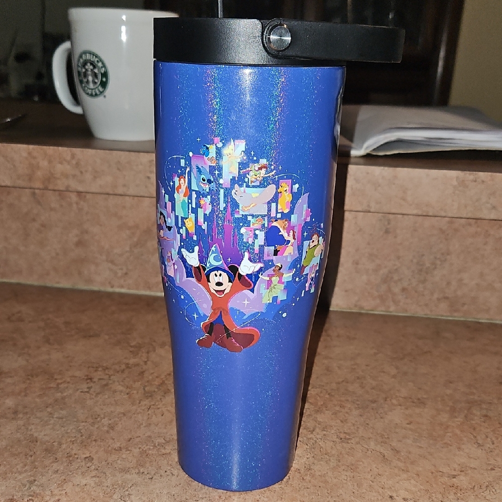 Walt Disney Parks Iridescent Sorcerer Mickey Corkcicle Water Bottle 30oz